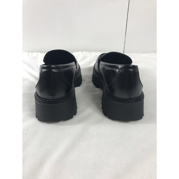 New Steve Madden Women's 10 Black Aerin Loafers Lug Sole - Picture 5 of 13